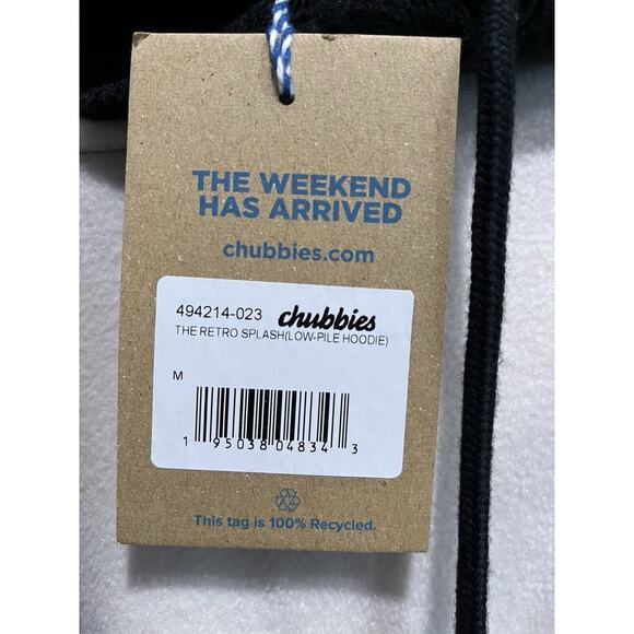 Chubbies Multicolor The Retro Splash Low Pile Hoodie Women's Sweater Size M - Picture 3 of 6